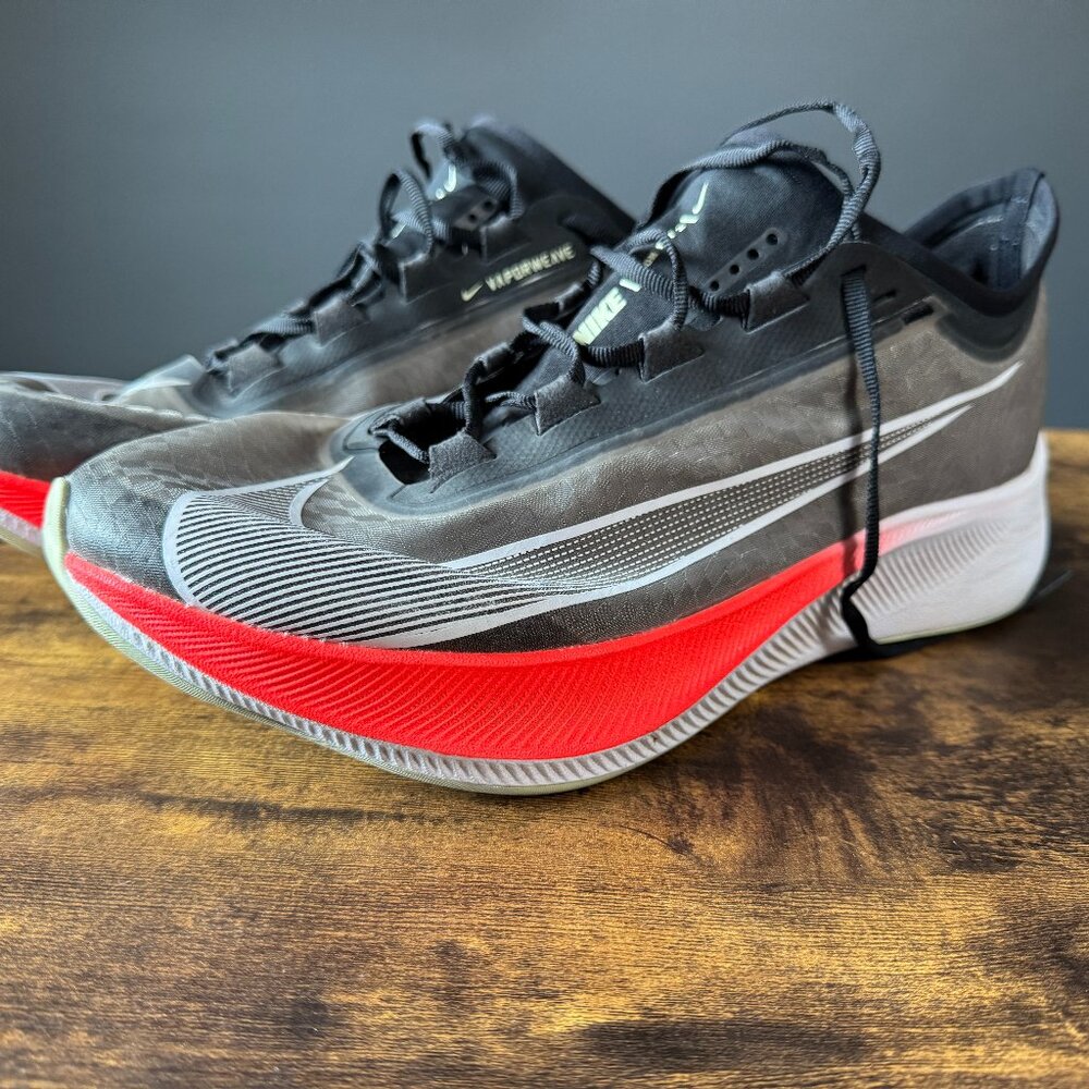 Nike Zoom Fly 3 Men’s Running Shoes – Black/Red Orbit AT8240-003 – Size 11.5